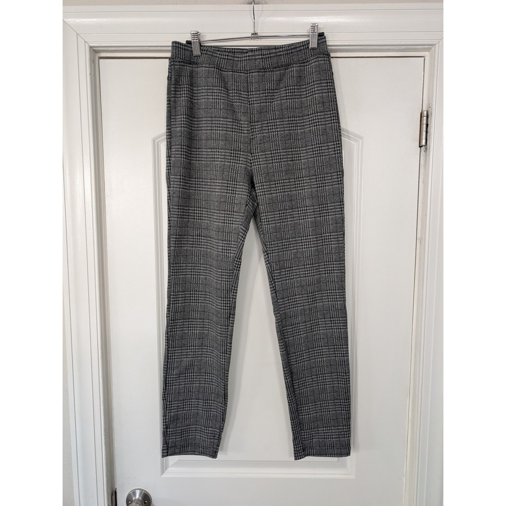 HALARA Gray Plaid Slim Trousers